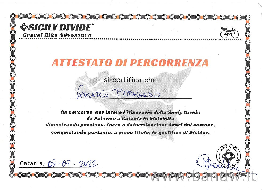 attestato.jpeg - Attestato di Percorrenza della Sicily Divide