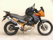 Borsa sebatoio Givi T429 vista lateralmente montata sulla mia moto